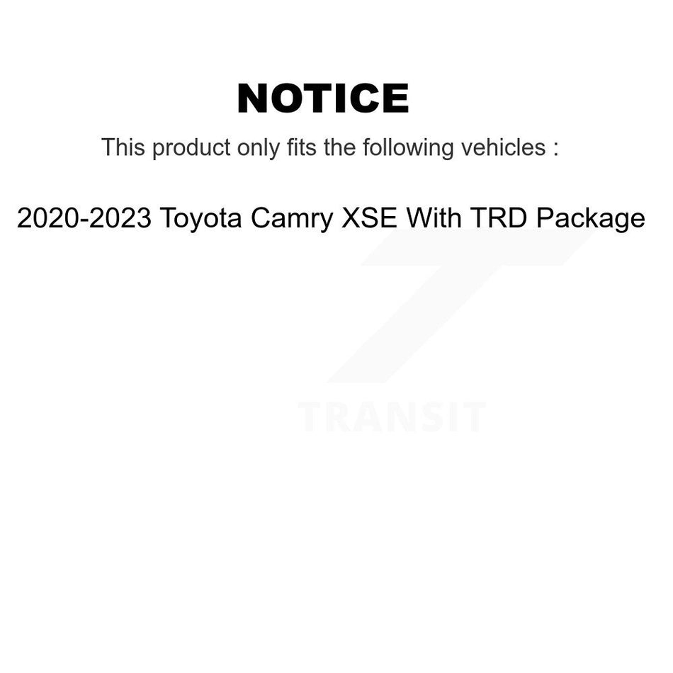 Front Coat Brake Rotors Semi-Metallic Pad Kit For 20-23 Toyota Camry XSE With TRD Package KGS-102250