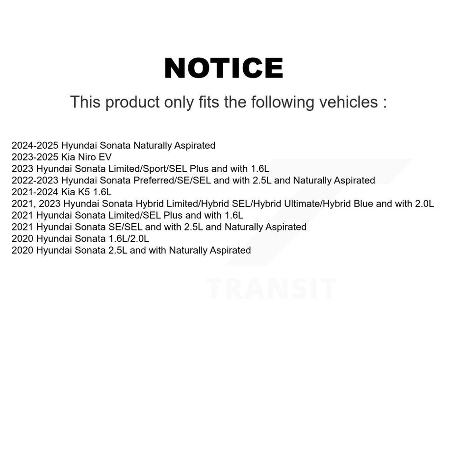 Front Rear Coat Disc Brake Rotors Semi-Metallic Pad Kit For Hyundai Sonata Kia Niro EV K5 KGS-102546