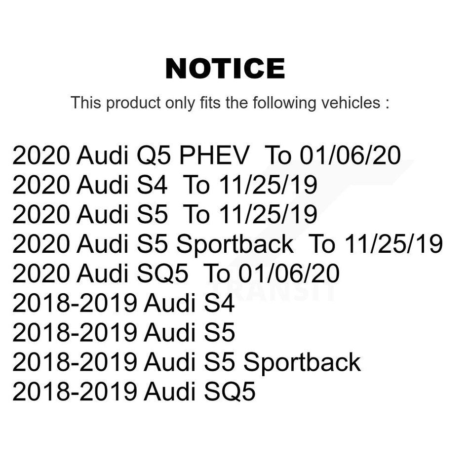 Front Rear Coated Disc Brake Rotors And Semi-Metallic Pads Kit For Audi S5 Sportback S4 KGS-102568