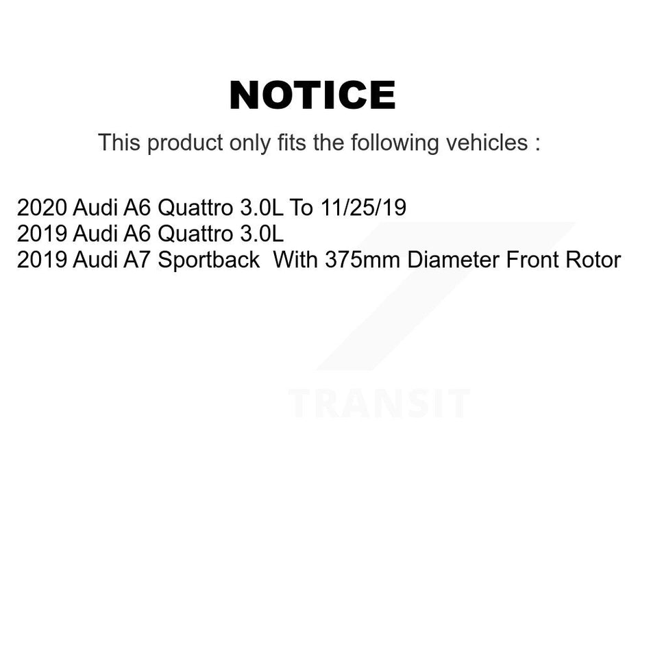 Front Rear Coated Disc Brake Rotor Semi-Metallic Pad Kit For Audi A6 Quattro A7 Sportback KGS-102569