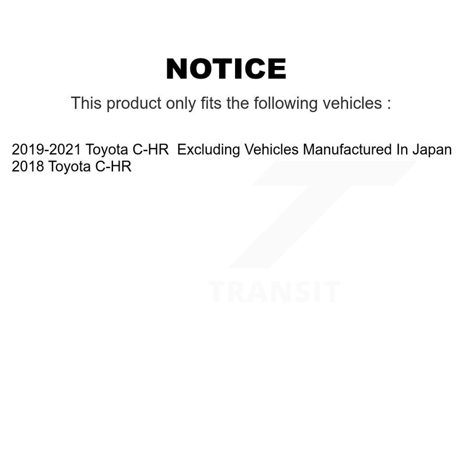 Front Coated Disc Brake Rotors And Semi-Metallic Pads Kit For Toyota C-HR KGS-102637