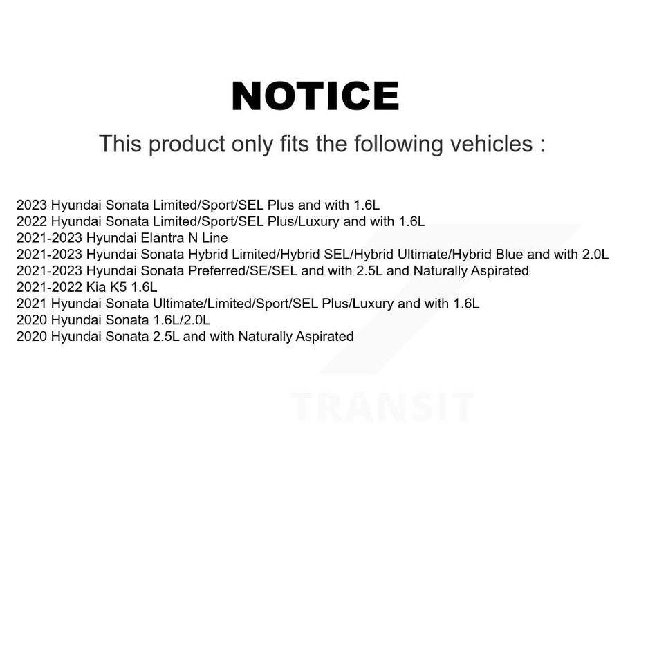 Front Coated Brake Rotors Semi-Metallic Pad Kit For Hyundai Elantra Sonata Kia Niro EV K5 KGS-102641