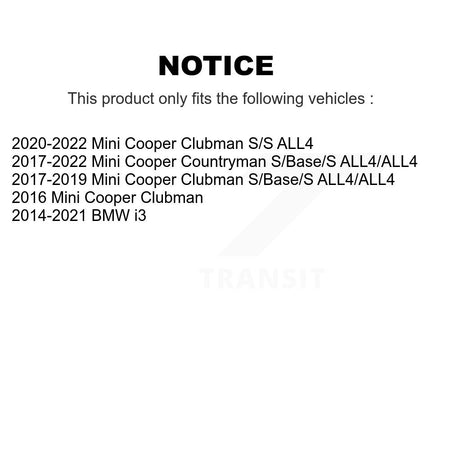 Rear Coat Brake Rotor Semi-Metallic Pad Kit For Mini Cooper Countryman Clubman BMW i3 i3s KGS-102694