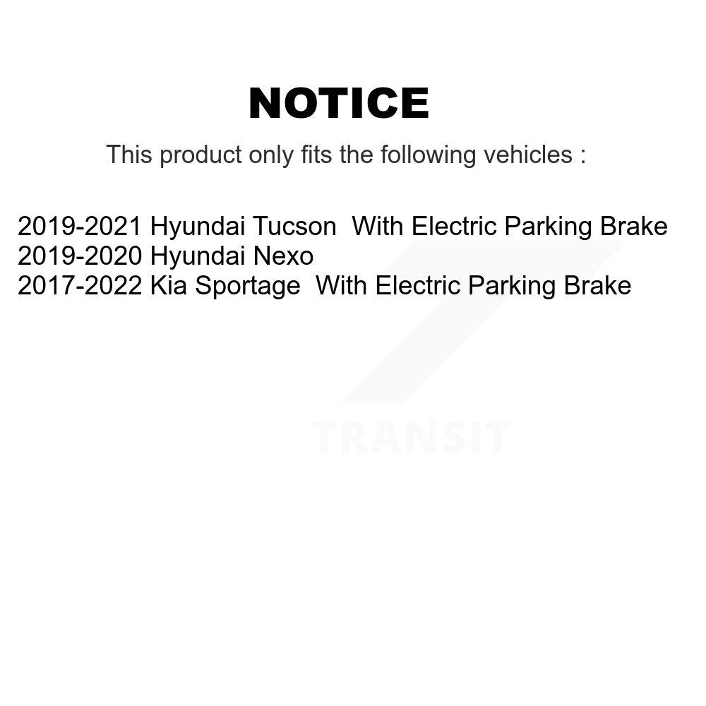 Rear Coated Disc Brake Rotor & Semi-Metallic Pad Kit For Kia Sportage Hyundai Tucson Nexo KGS-102703