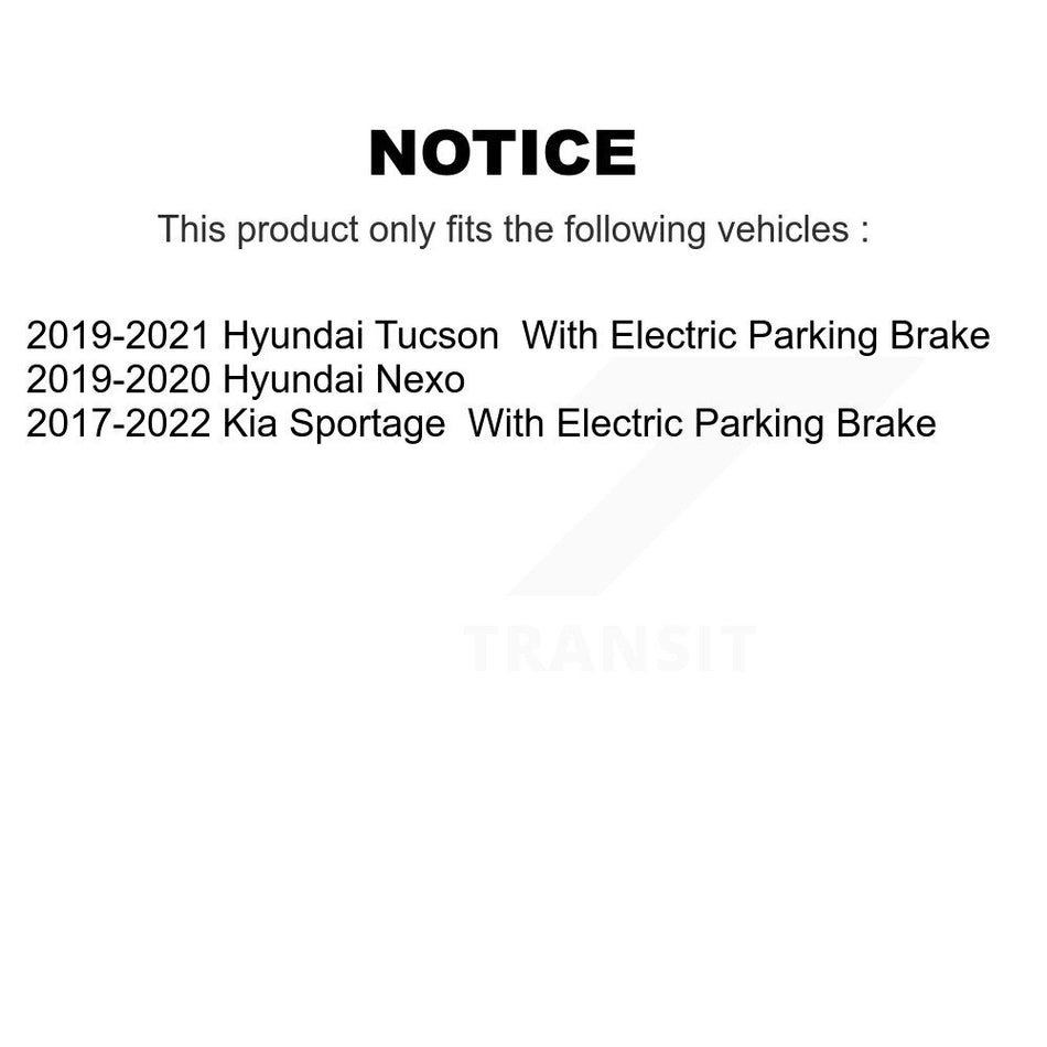 Rear Coated Disc Brake Rotor & Semi-Metallic Pad Kit For Kia Sportage Hyundai Tucson Nexo KGS-102703