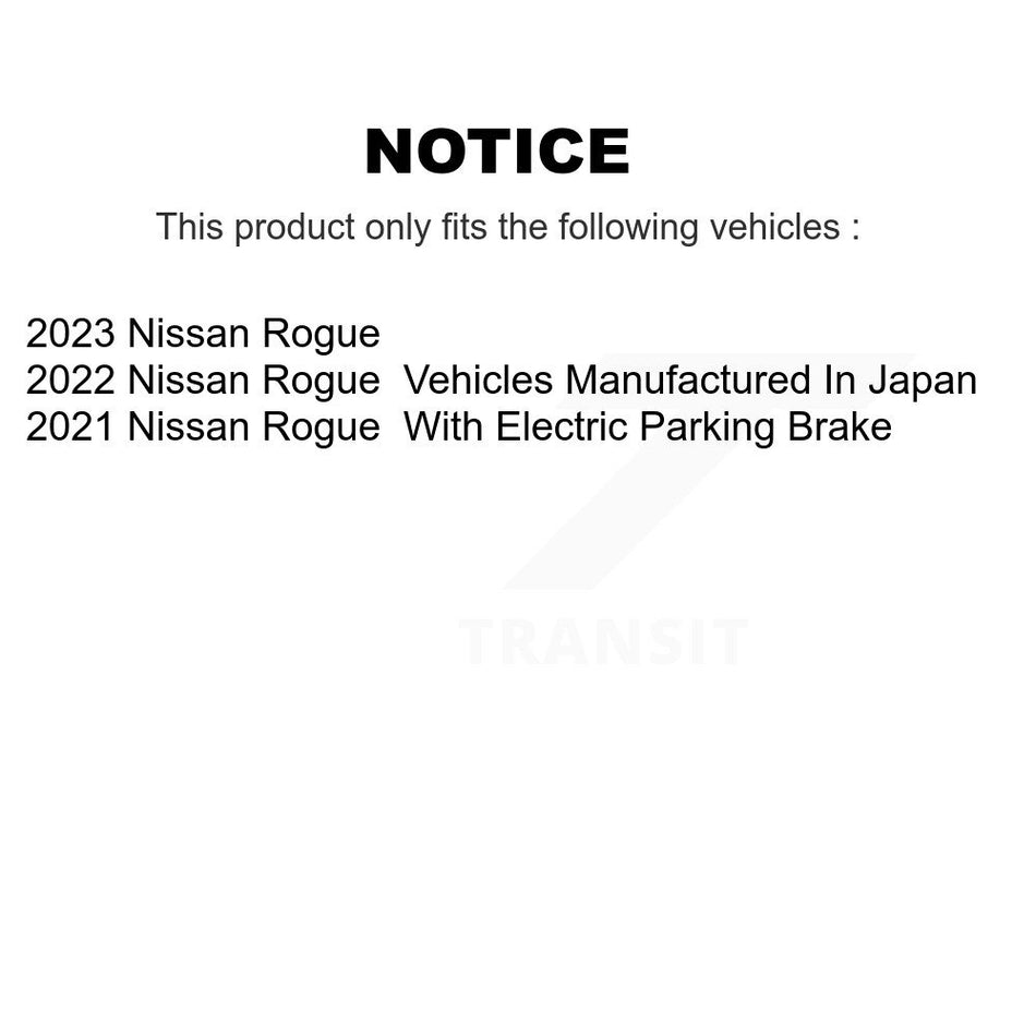 Rear Coated Disc Brake Rotors And Semi-Metallic Pads Kit For Nissan Rogue KGS-102714