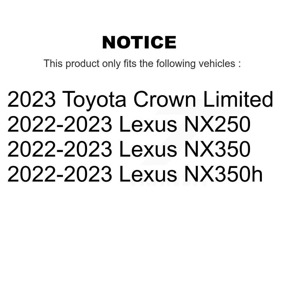 Front Rear Coated Brake Rotor & Semi-Metallic Pad Kit For Lexus NX350h NX350 NX250 Toyota KGS-102771