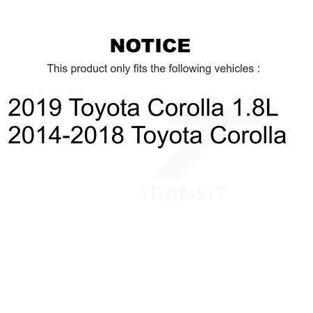 Front Rear Coated Disc Brake Rotors Semi-Metallic Pad & Drum Kit (9Pc) For Toyota Corolla KGS-102898