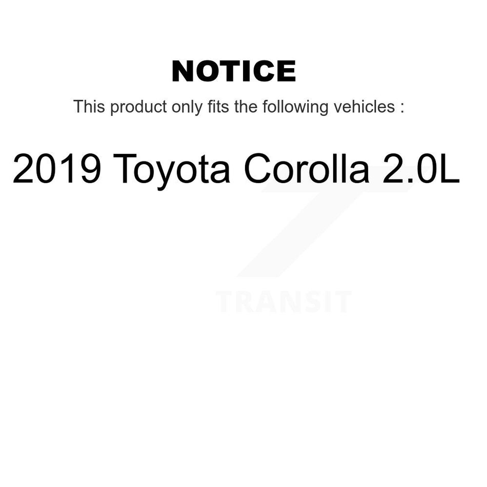Front Rear Coat Brake Rotor Semi-Metallic Pad Drum Kit (9Pc) For 2019 Toyota Corolla 2.0L KGS-102899