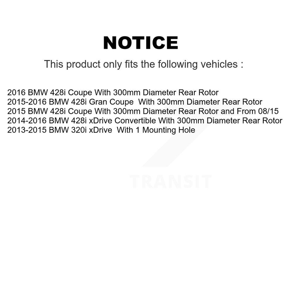 Rear Disc Coated Rotors Semi-Metallic Pads And Parking Shoes Kit For BMW 320i xDrive 428i KGS-102951
