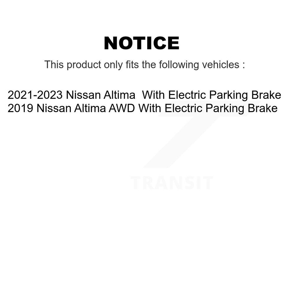 Rear Disc Coated Rotors Semi-Metallic Pads And Parking Brake Shoes Kit For Nissan Altima KGS-103003