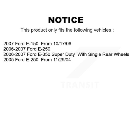 Rear Disc Coated Rotors Semi-Metallic Pads & Parking Shoes Kit For Ford E-350 Super Duty KGS-103104