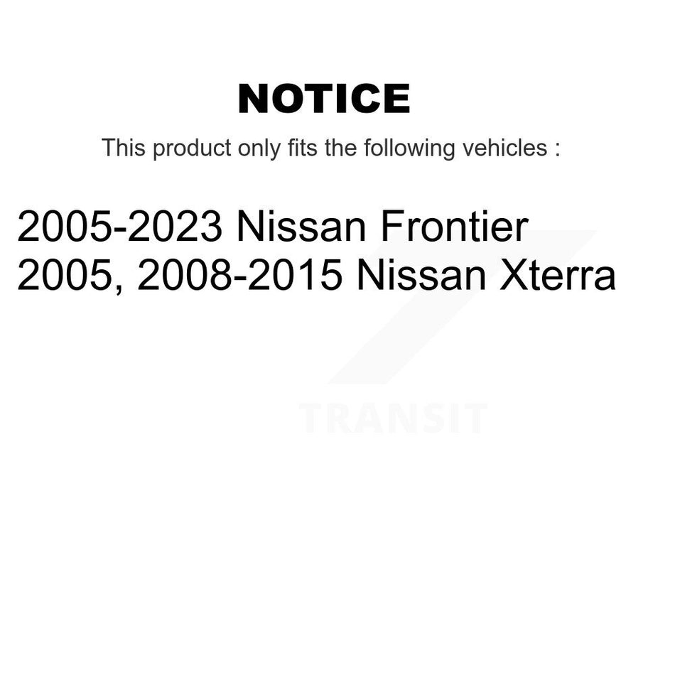 Rear Disc Coated Rotors Semi-Metallic Pads & Parking Shoes Kit For Nissan Frontier Xterra KGS-103110
