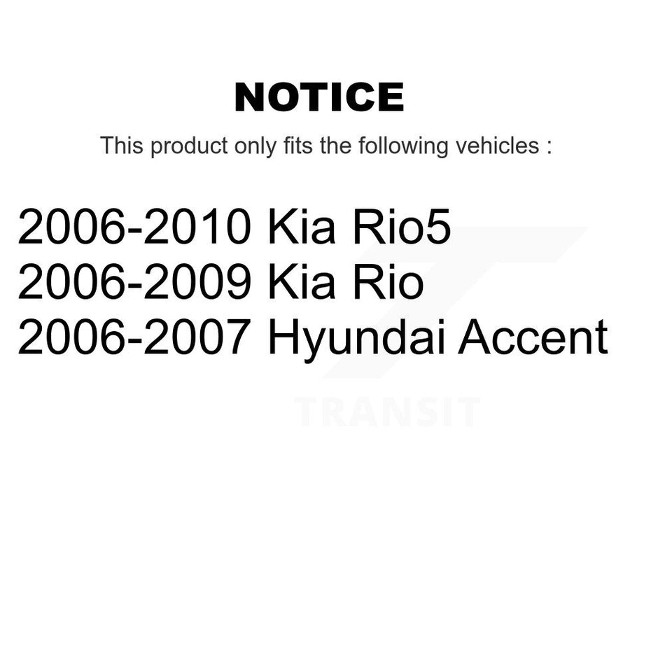 Rear Disc Coated Rotors Semi-Metallic Pads Parking Shoes Kit For Hyundai Accent Kia Rio5 KGS-103154