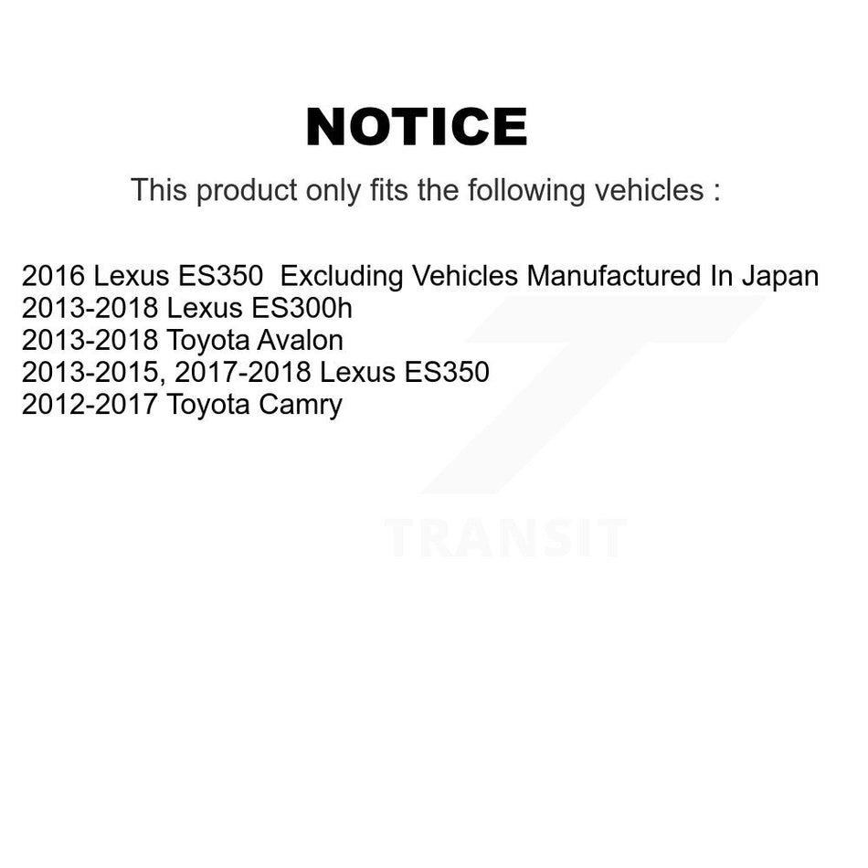Rear Disc Coated Rotors Semi-Metallic Pads Parking Shoes Kit For Toyota Camry Lexus ES350 KGS-103240