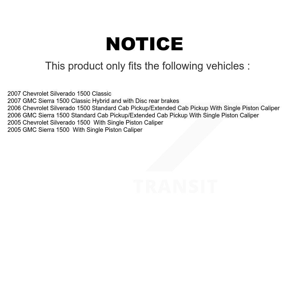 Rear Disc Coated Rotors Semi-Metallic Pads Parking Shoes & Hardware Kit For Chevrolet GMC KGS-103290
