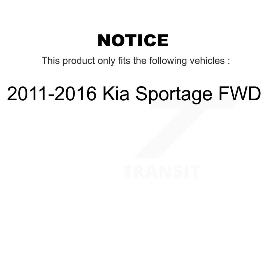 Rear Disc Coated Rotors Semi-Metallic Pads Parking Shoes & Hardware Kit For Kia Sportage KGS-103425