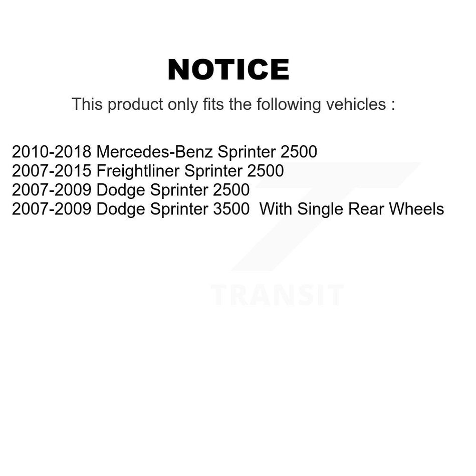 Rear Disc Coated Rotors Semi-Metallic Pads Parking Shoes & Hardware Kit For Sprinter 2500 KGS-103437