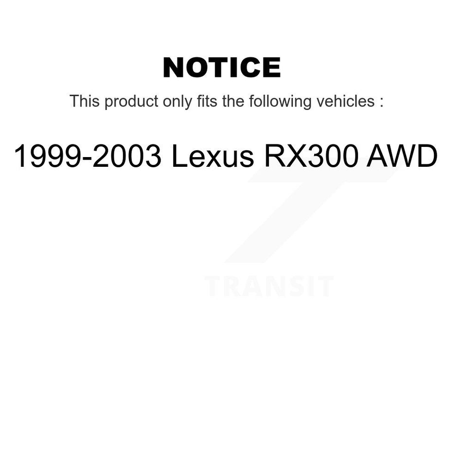 Rear Disc Coated Rotors Semi-Metallic Pads Parking Shoes Hardware Kit For Lexus RX300 AWD KGS-103510