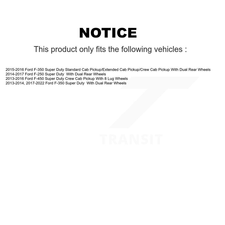 Rear Disc Coated Rotors Semi-Metallic Pads & Parking Shoes Kit For Ford F-350 Super Duty KGS-103704