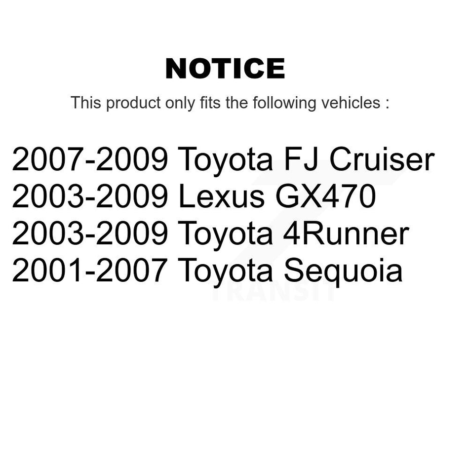 Rear Disc Coated Rotors Semi-Metallic Pads Parking Shoes Hardware Kit For Toyota 4Runner KGS-103760