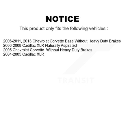 Front Coated Disc Brake Rotors And Ceramic Pads Kit For Chevrolet Corvette Cadillac XLR KGT-100032