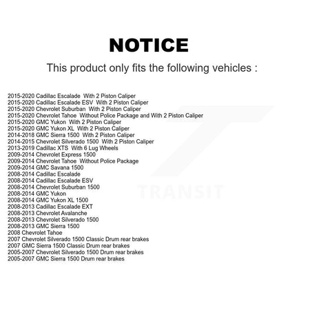 Front Coated Brake Rotor Ceramic Pad Kit For GMC Sierra 1500 Chevrolet Silverado Cadillac KGT-100035