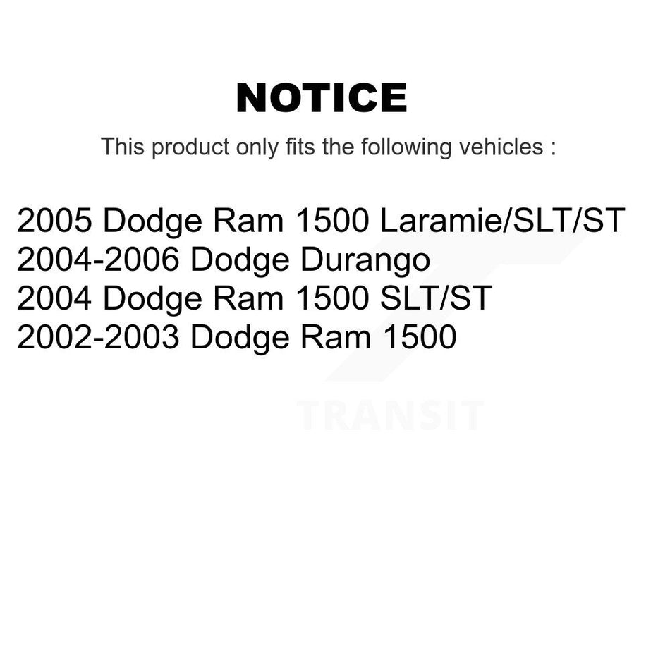 Front Coated Disc Brake Rotors And Ceramic Pads Kit For Dodge Ram 1500 Durango KGT-100155