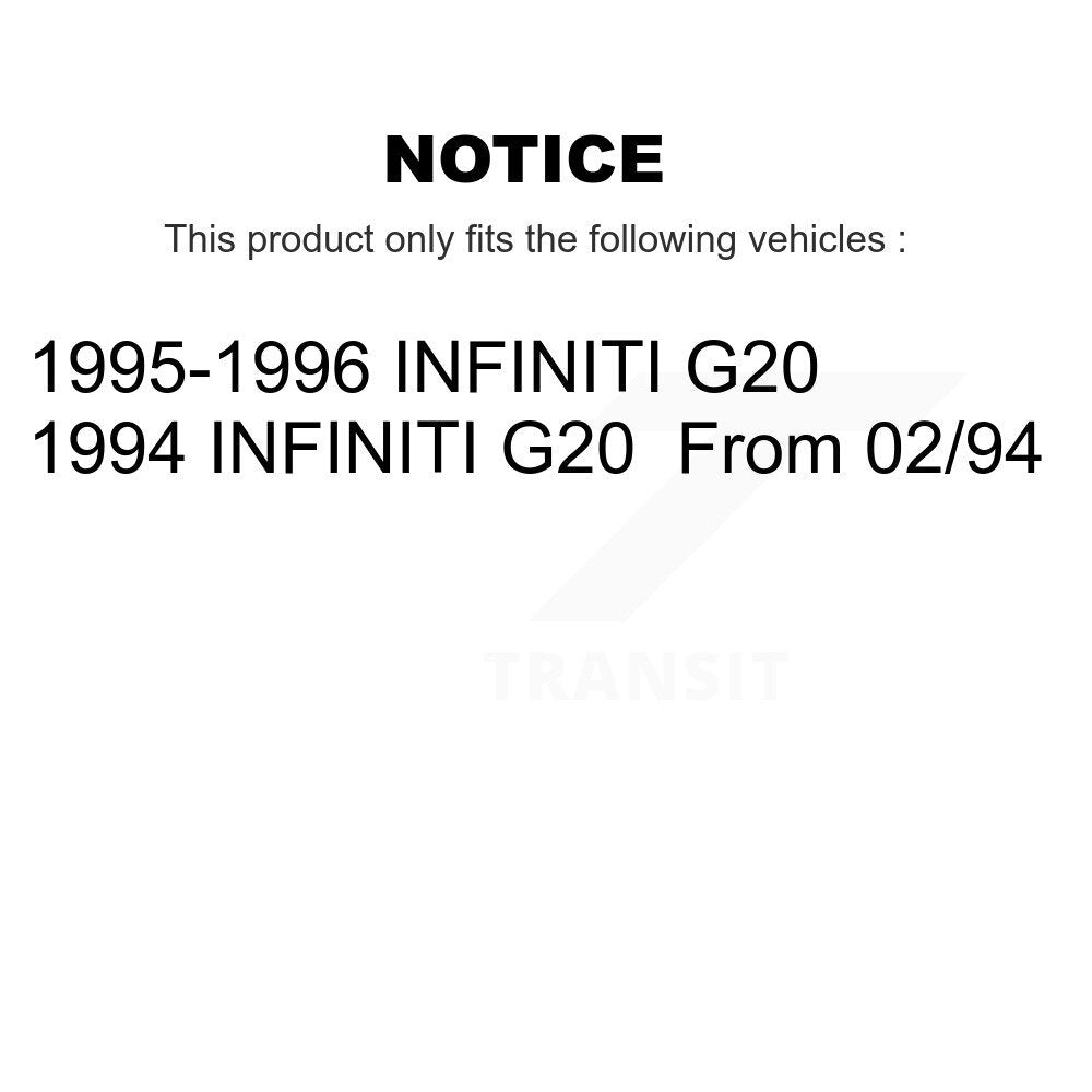 Front Coated Disc Brake Rotors And Ceramic Pads Kit For INFINITI G20 KGT-100186