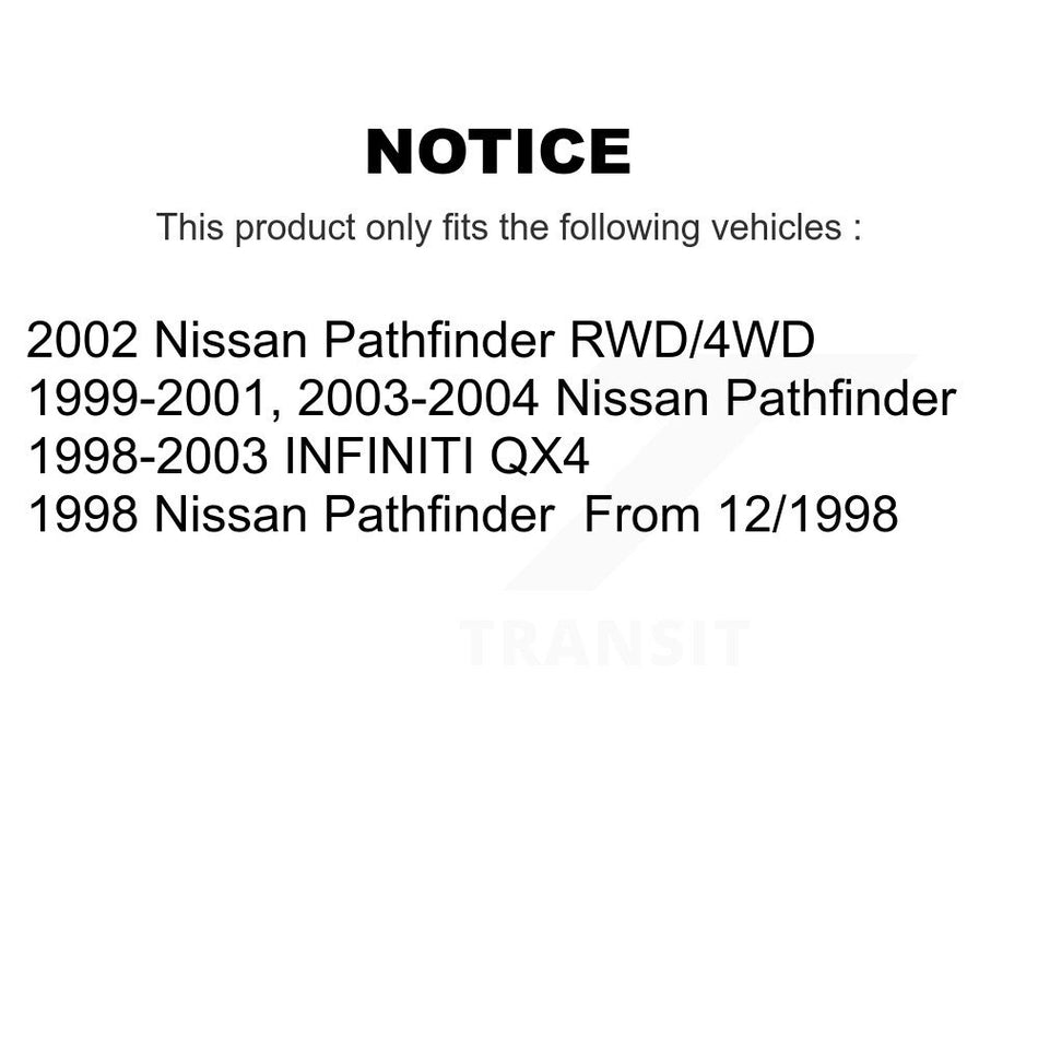 Front Coated Disc Brake Rotors And Ceramic Pads Kit For Nissan Pathfinder INFINITI QX4 KGT-100221