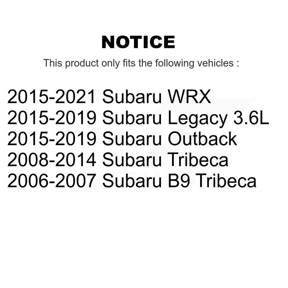 Front Coated Disc Brake Rotors & Ceramic Pad Kit For Subaru Outback WRX Legacy Tribeca B9 KGT-100343
