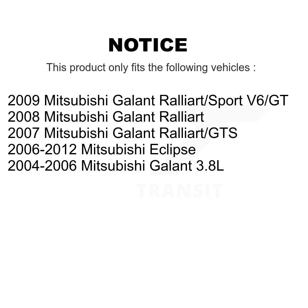 Front Coated Disc Brake Rotors And Ceramic Pads Kit For Mitsubishi Eclipse Galant KGT-100357
