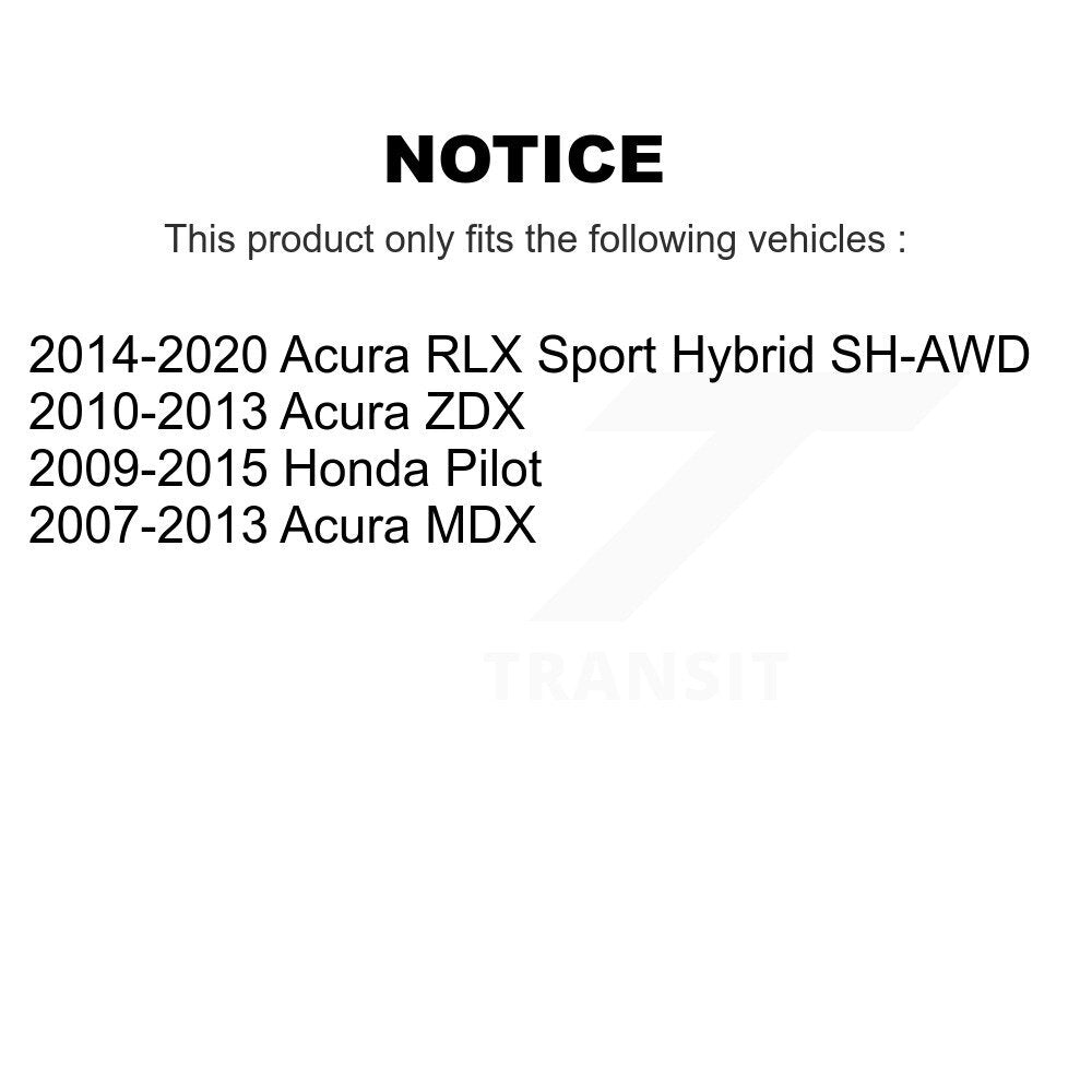 Front Coated Disc Brake Rotors And Ceramic Pads Kit For Honda Pilot Acura MDX RLX ZDX KGT-100405
