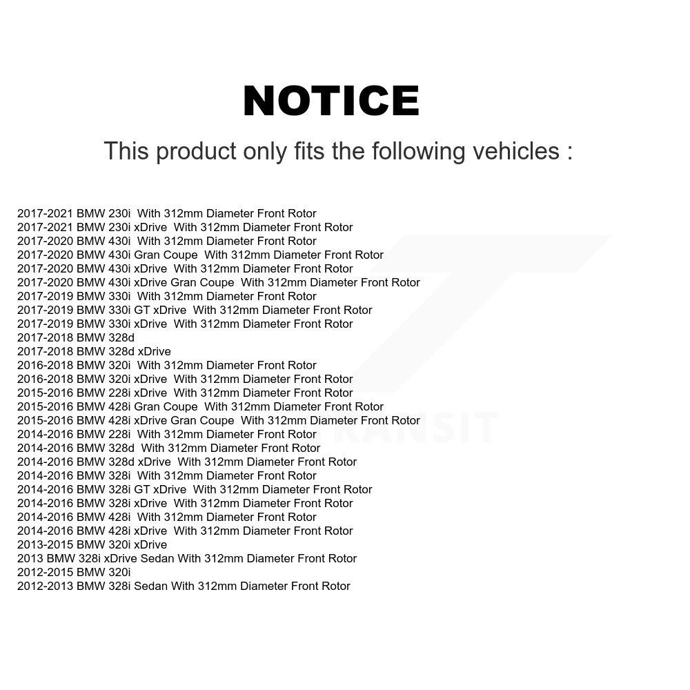 Front Coat Brake Rotors Ceramic Pad Kit For BMW 328i xDrive 330i 320i 428i 328d 230i 430i KGT-100435