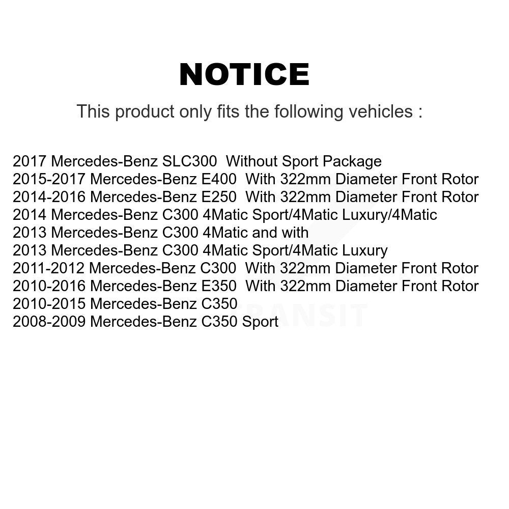Front Coated Brake Rotors Ceramic Pad Kit For Mercedes-Benz C300 E350 C350 E400 E250 E300 KGT-100472
