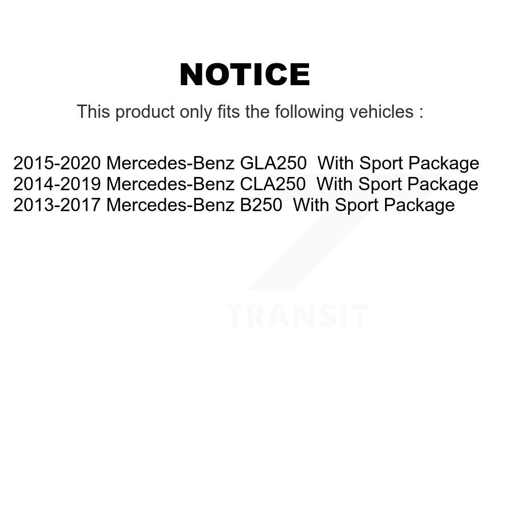 Front Coated Disc Brake Rotors And Ceramic Pads Kit For Mercedes-Benz GLA250 CLA250 B250 KGT-100542