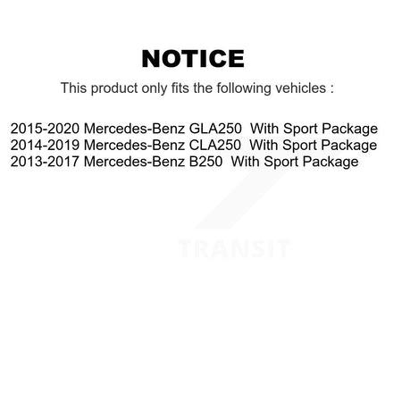 Front Coated Disc Brake Rotors And Ceramic Pads Kit For Mercedes-Benz GLA250 CLA250 B250 KGT-100542