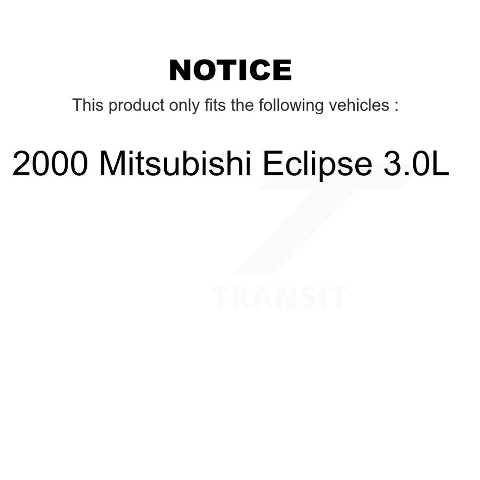 Front Rear Coated Disc Brake Rotors And Ceramic Pads Kit For 2000 Mitsubishi Eclipse 3.0L KGT-100744