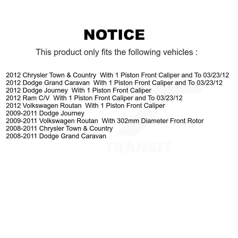 Front Rear Coat Brake Rotor Ceramic Pad Kit For Dodge Grand Caravan Journey Chrysler Town KGT-100783