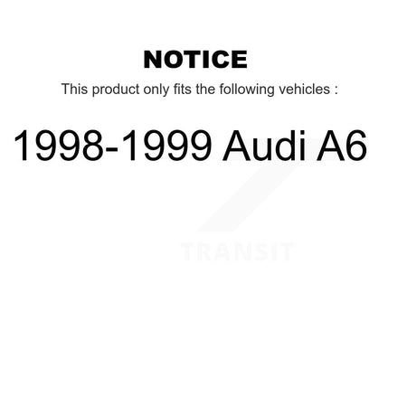 Front Rear Coated Disc Brake Rotors And Ceramic Pads Kit For 1998-1999 Audi A6 KGT-100812
