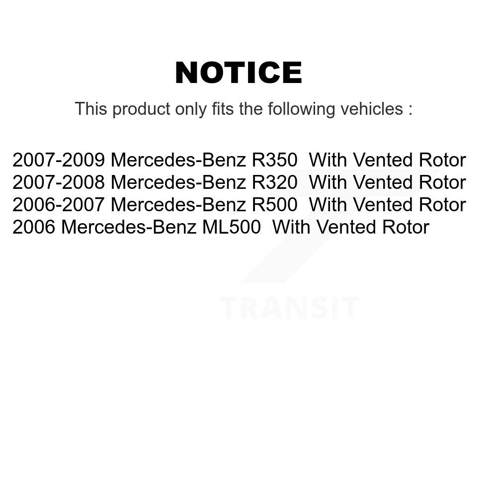Front Rear Coated Disc Brake Rotor Ceramic Pad Kit For Mercedes-Benz ML500 R320 R350 R500 KGT-101000