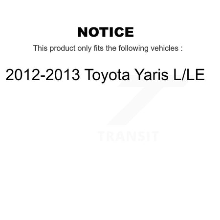 Front Rear Coated Disc Brake Rotors And Ceramic Pads Kit For 2012-2013 Toyota Yaris L LE KGT-101037