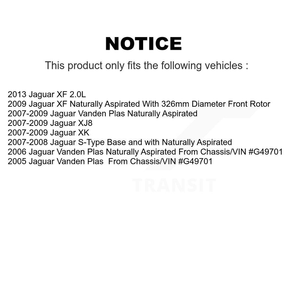 Front Rear Coat Disc Brake Rotors Ceramic Pad Kit For Jaguar XF XK Vanden Plas S-Type XJ8 KGT-101108