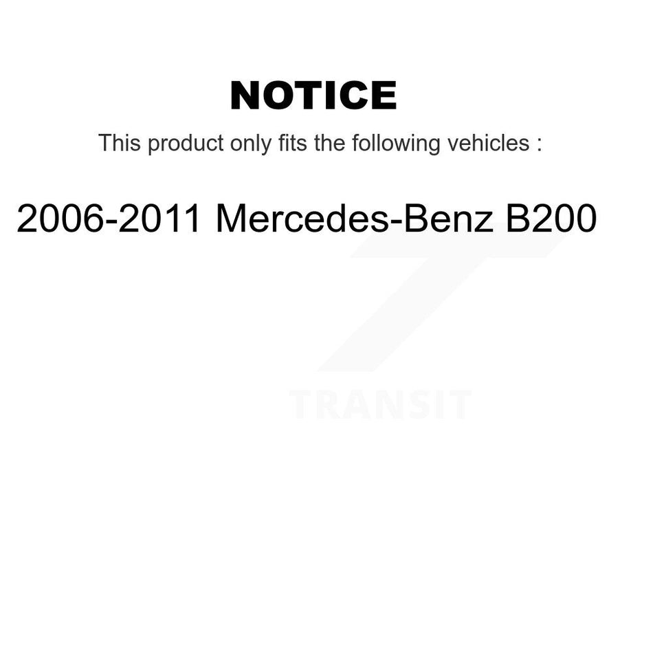 Front Rear Coated Disc Brake Rotors And Ceramic Pads Kit For 2006-2011 Mercedes-Benz B200 KGT-101126