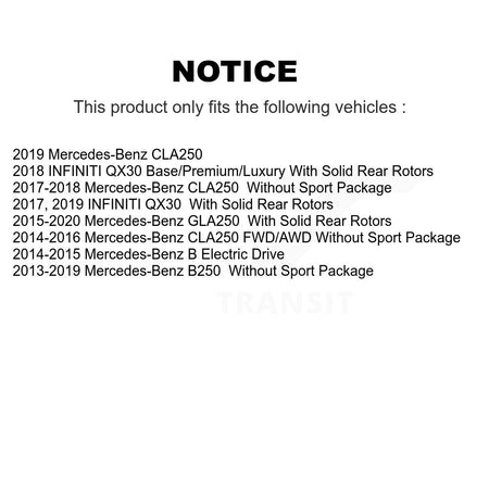 Front Rear Coat Brake Rotor Ceramic Pad Kit For Mercedes-Benz GLA250 CLA250 B250 INFINITI KGT-101243