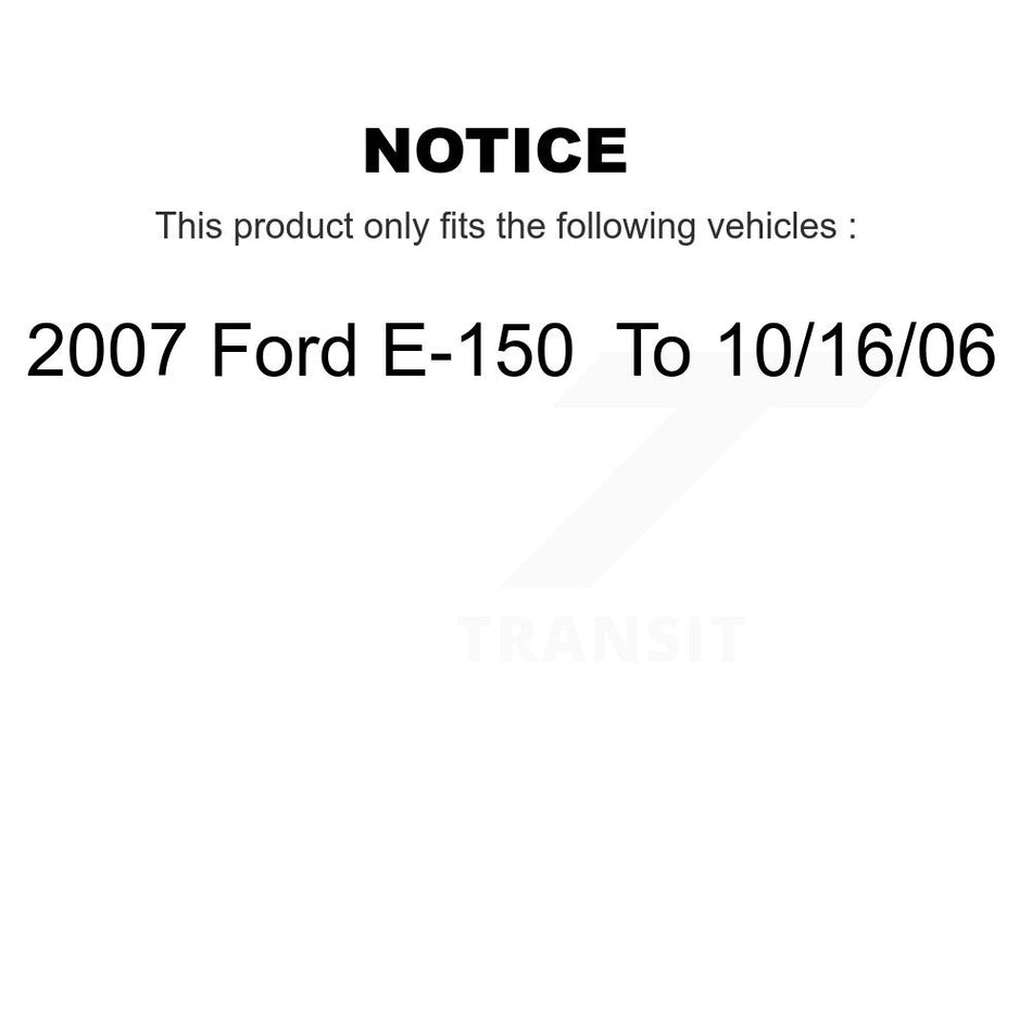 Rear Coated Disc Brake Rotors And Ceramic Pads Kit For 2007 Ford E-150 To 10 16 06 KGT-101341
