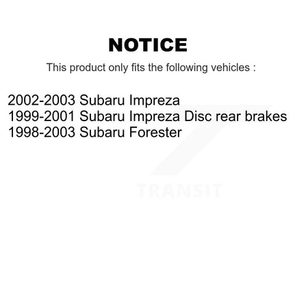 Rear Coated Disc Brake Rotors And Ceramic Pads Kit For Subaru Forester Impreza KGT-101429