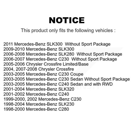 Rear Coat Brake Rotor Ceramic Pad Kit For Mercedes-Benz C230 Chrysler Crossfire C240 C280 KGT-101449