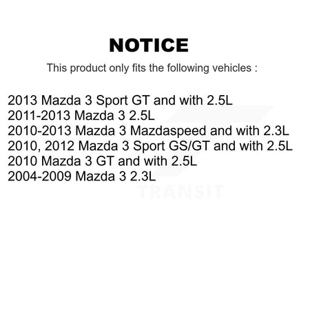 Rear Coated Disc Brake Rotors And Ceramic Pads Kit For Mazda 3 Sport KGT-101499