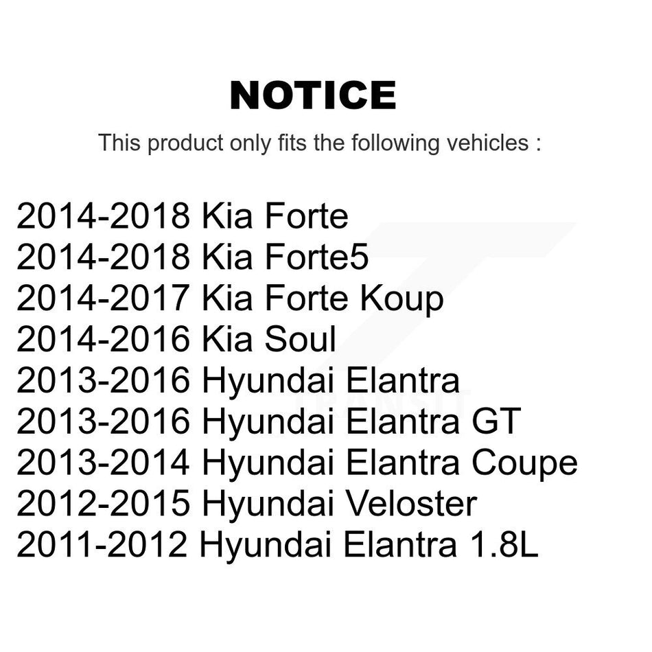 Rear Coat Brake Rotor Ceramic Pad Kit For Hyundai Elantra Kia GT Soul Forte Veloster Koup KGT-101633
